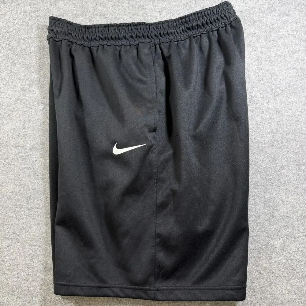 Nike Dri-FIT Shorts Mens XXL Black Athletic Zip Pockets Drawstring Waist Gym